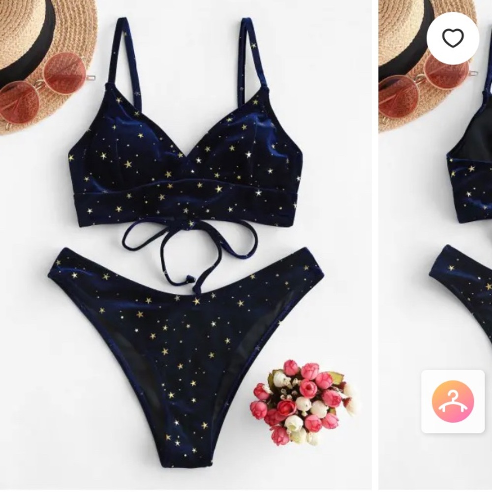 Zaful velvet bikini set 💫